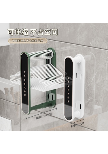 Reedark Duvar Montajlı Gömlek Asma Rakusu - Uzatılabilir, Delme Yok, Mekan Tasarrufu, Yeşil Yeşim, Çeşitli Odalar İçin, Dayanıklı Plastik Malzeme