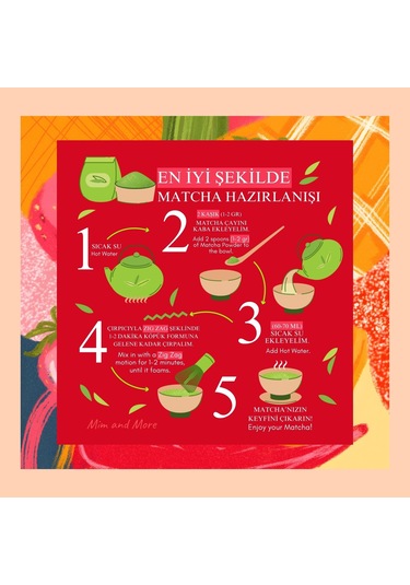 Mim and More Mango & Strawberry Matcha 25 G