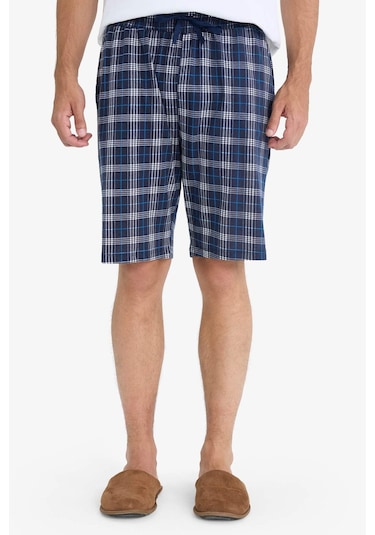 Defacto Regular Fit Pijama Takımı Kısa Kollu Üst Kareli Şort E7158ax25hswt34 Beyaz