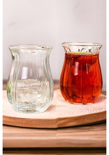 Kaveh Linka Cam Çay Bardağı 6'lı 155 CC Şeffaf