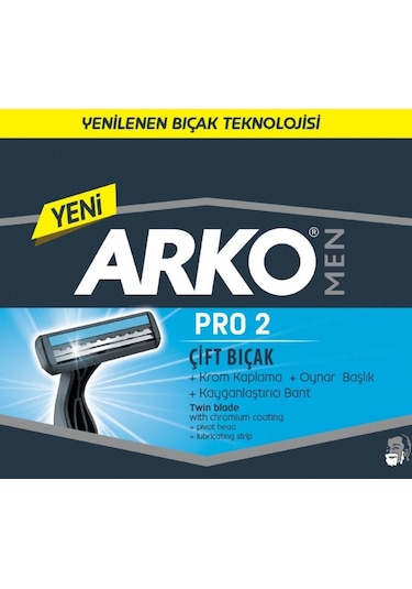 Arko Men Pro2 Tıraş Bıçağı 10'lu