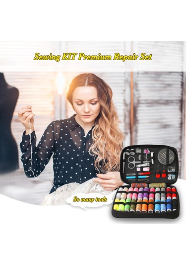 Yaleker 95 Parçalı Premium Dikiş Seti - İğne, İplik Ve Tamir Malzemeleri Dahil Çok Renkli