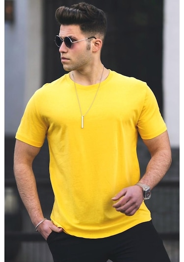 Madmext Madmext Sarı Erkek Tişört 4951-Sarı