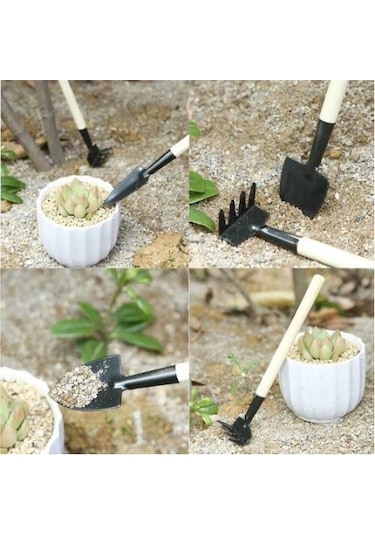 Mini Ahşap Hobi Bahçe Seti 3 Parça-9097539769493