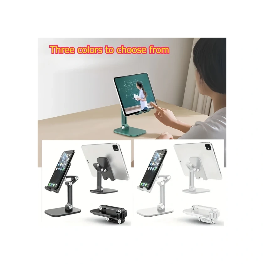 Topnotch Siyah 1 Adet Ayarlanabilir Masaüstü Telefon Standı, Katlanabilir Tablet Tutucu Siyah