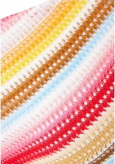 Missoni Tek Omuzlu Örgü Bikini - Kırmızı Çok Renkli