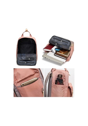 Tongxida 15.6 Dizüstü Bilgisayar Sırt Çantası, 32x42x13 Cm, Öğrenci/erkek Mekanı, Saplı, Pembe-gri Renk Pembe - Gri