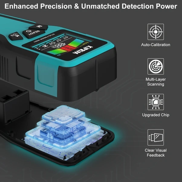 Willowhaven Kiprim 5 İn 1 Dedektör Ws01 Metal Ahşap Kablo Derinlik Ölçer Lcd Dıy Tarayıcı