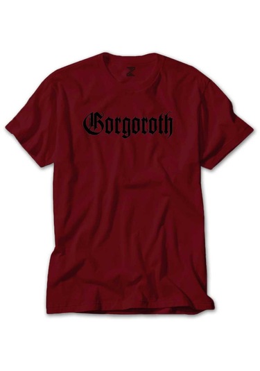 Gorgoroth Text Logo Kırmızı Tişört Kırmızı