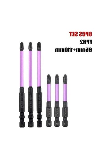 Flybuy 6 Adet Tornavida Ucu, Fph1-fph3, Siyah-mavi-mor-turuncu, Elektrikçiler İçin