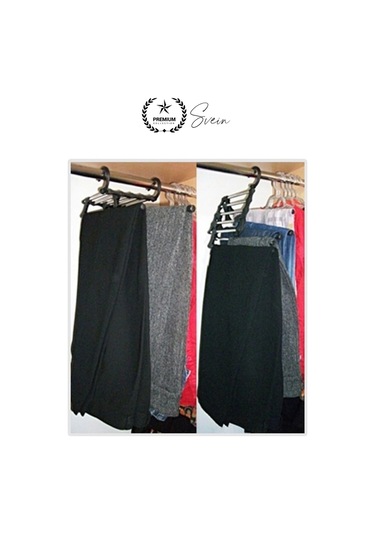 Pantolon Askısı 5 İn 1 Hareketli Dolap İçi Şal Kravat Düzenleyici Katmanlı Organizer Askılığı Çok Renkli