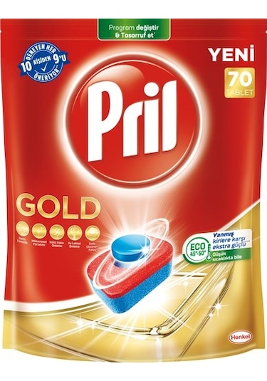 Pril Gold 70 Yıkama Bulaşık Makinesi Deterjanı Tableti 9000101330274-5310