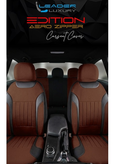 Chery Tiggo 7 Pro Max Intelligent Tay Tüyü Oto Koltuk Kılıfı Fermuarlı Ön Arka Set Tarçın Edition