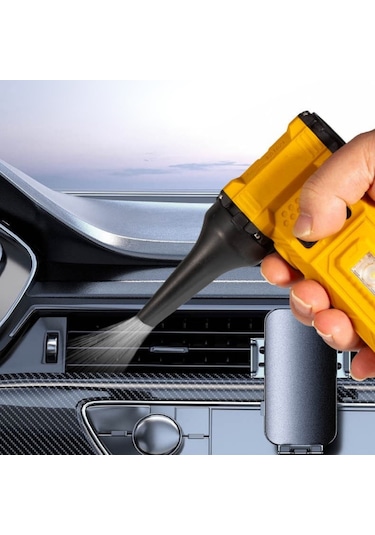 Şarjlı Mini Jet Turbo Fan Araç Kurutucu Led Işık Çakar İkaz Devir Ayarlı Mangal Üfleme Klavye Temizleme