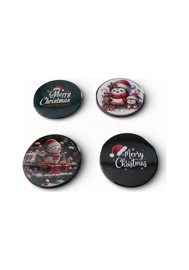 Yılbaşı Buzdolabı Magnet Seti No: 2 4 Adet Magnet