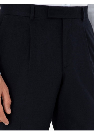 Cacharel Koyu Lacivert Slim Fit Kumaş Pantolon