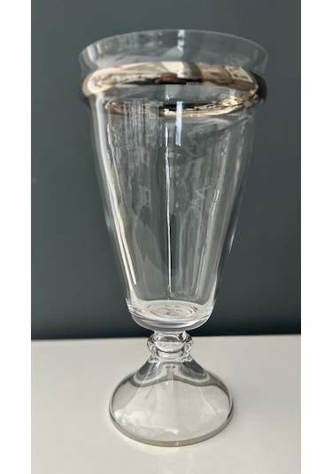 Decorium Cam Vazo Ayaklı Dalıa Platin M06464-ab