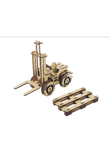 3d Ahşap Puzzle Fork Truck