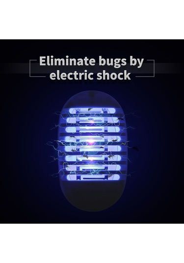 Leezsing Evler İçin Mini Toprak Sinek Öldürücü Lambası - Mor Işık Dalgalarıyla Çekme + Elektrik Çarpımı İle Yok Etme - Sessiz Çalışma - Güvenli Dış Kafes - Siyah - Avrupa Standartı 110v-240v
