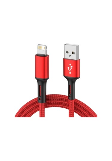 Hızlı Şarj Usb Kablosu İphone Uyumlu 13 12 11 Pro X Max 6 6s 7 8 Artı İpad Kırmızı 1m