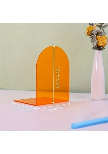 Sunshine011 2 Adet Turuncu Akrilik Kitap Standı - Masada Ve Kitaplıkta Minimalist Düzenleme Turuncu Sunshine011 2 Adet Turuncu Akrilik Kitap Standı - Masada Ve Kitaplıkta Minimalist Düzenleme Turuncu