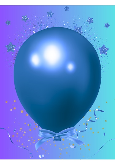 10 Lu Krom Mavi Balon 12 İnç, Ayna Efektli Metalik Parti Balonu