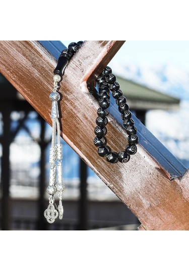 Baklava Arası Gül İşlemeli Gürcistan Oltu Tesbih