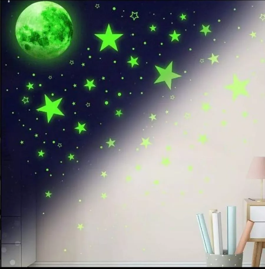 Vipotolki Çocuklar İçin Duvarınıza Yapıştırılabilen, Işıklı İç Mekan Çıkartmaları. 229280939 Yeşil