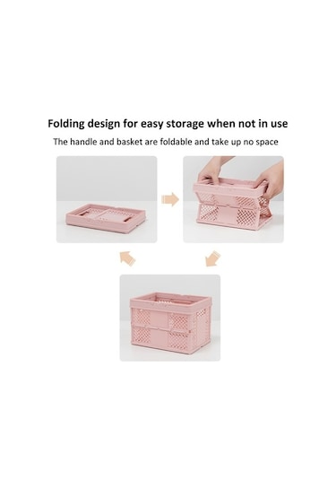 Tongxida Yeşil İstiflenebilir Katlanabilir Saklama Sepeti Ev Mutfak Kutusu Düzenleyici Saplı 24,4 X 18 X 1,4 Cm Yeşil