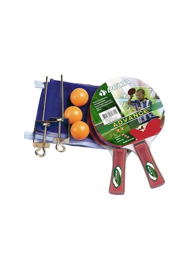 Delta Advance Masa Tenisi Seti - 2 Masa Tenisi Raketi + File & Demir + 3 Pinpon Topu