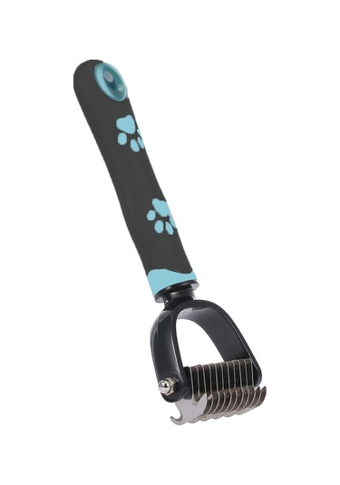 Vkemall Mavi Çift Taraflı Köpek Ve Kedi Tüy Çekici: 6 Dişli Dikme Açıcı + 11 Dişli Tüy Azaltıcı, Ergonomik Tutucu, Uzun/kısa Tüy İçin