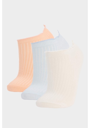 DeFacto Kız Çocuk Fırfırlı 3'lü Pamuklu Patik Çorap E6057A8NSKR1 DeFacto Kız Çocuk Fırfırlı 3'lü Pamuklu Patik Çorap E6057A8NSKR1