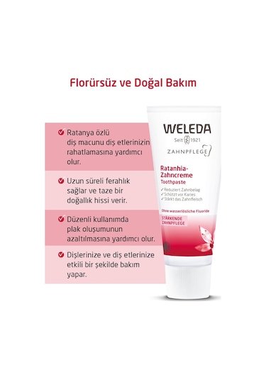 Weleda Ratanya Özlü Organik Diş Macunu 75 ml
