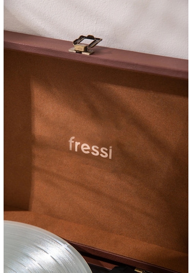 Fressi Dahili Hoparlörlü Pikap Müzik Kutusu Usb+rca+bluetooth Fr-p101 Zenitte Kahverengi