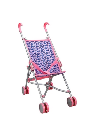 Sun-MLB-BBK Aksesuarlı Puset Baston – Katlanır Kalpli Tasarım Metal Gövde