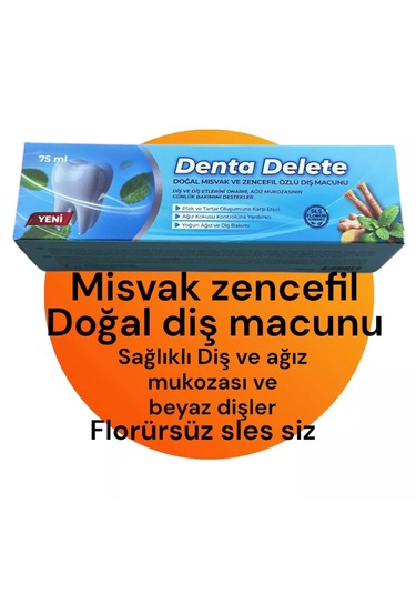 Denta Delete Misvak Zencefil Diş Macunu 75 Ml Beyazlık