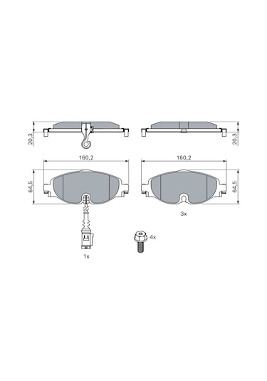 Skoda Kodiaq 2.0tdı 2017-2023 Bosch Ön Balata Netpar25086