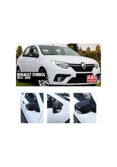 Renault Symbol Yarasa Batman Ayna Kapak - Piano Black - Sinyalli Ay
