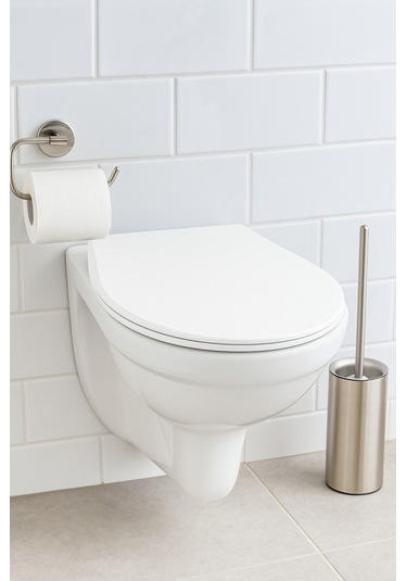 Plastik Akdeniz Soft Klozet Kapağı Dayanıklı, Hijyenik, Kolay Montajlı, Standart Ölçü 44x35 Cm Beyaz