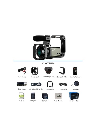 Ordro AX65 3.5" Wi-Fi UHD IPS Video Kamera