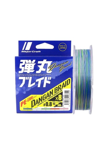Major Craft Dangan Braid 8x İp Misina Pe 0.8 0.10mm 16lb/6.9kg 300mt Multi