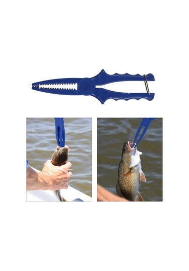 Xiyyadms Mavi Plastik Balık Tutucu Bl-012: Balık Gövdesini Tutarak İğne Çıkarımı Kolaylaştırır - 20.5cm Lixada