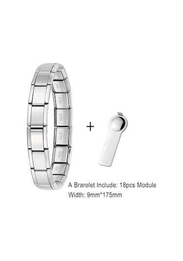 Gemosa Altın Desenli 9mm Paslanmaz Çelik Bilezik - Dıy Takı Yapımı İçin Kadın Erkek Pembe