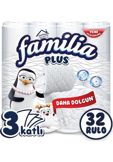 Familia 3 Katlı Plus Tuvalet Kağıdı 32'li