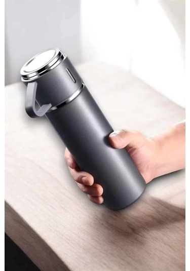 Bfs Şık Ve Dayanıklı 3 Bardaklı Termos Seti Uzun Süre Isı Koruma Özellikli Çok Renkli