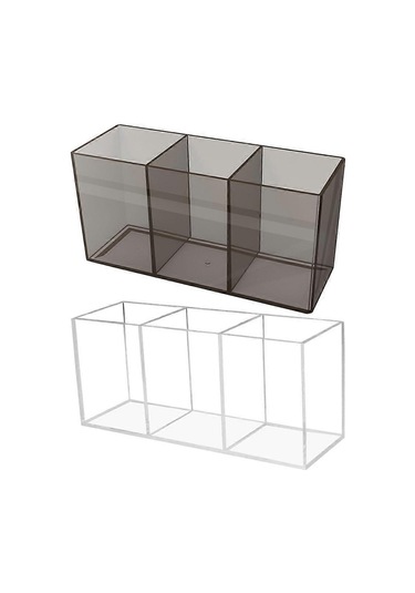 Ganzhoushop Akrilik Kalem Düzenleyici Kalemlik Ofis Kırtasiye Saklama Kutusu Dikdörtgen 2 Adet Çeşitli Renk