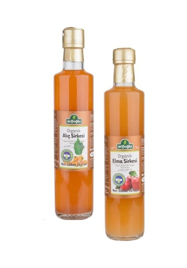 Arifoğlu Organik Alıç Sirkesi 500 ML + Organik Elma Sirkesi 500 ML
