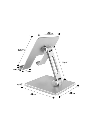 Tongxida Cbtx Mt-134 Ayarlanabilir İpad/huawei/samsung Tablet Standı - Masaüstü Kaymaz Tutucu - Gümüş Gümüş