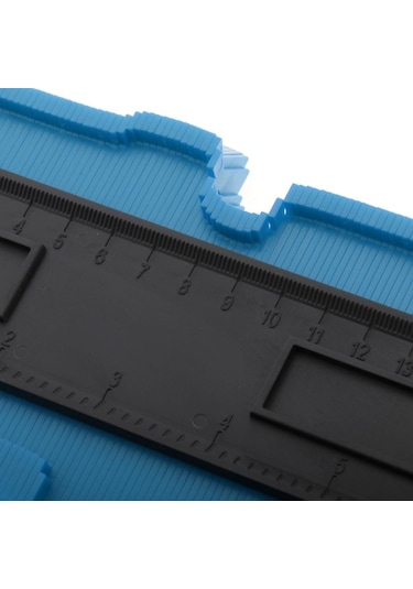 Homyl 1 Adet 15 Cm Kontur Ölçer Ev Şekli Teksir Plastik Mavi