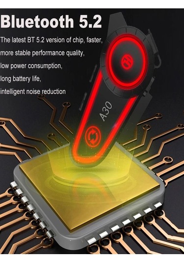 Deanb A030 Ip7 Su Geçirmez Rgb Wireless İnterkom Motor Motosiklet Stereo